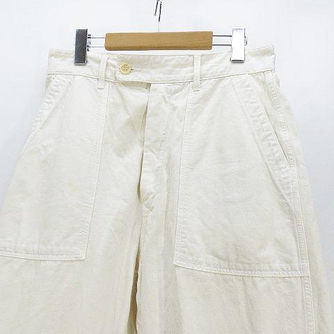 【中古】フォーティーファイブアールピーエム  45R 45rpm ロング パンツ デニム 白系 ホワイト 綿 コットン 紐 日本製 レディース_2