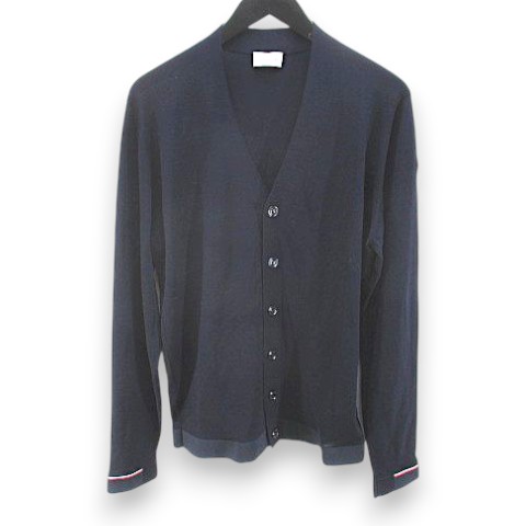 【中古】モンクレール MONCLER D10919415800 979BB MAGLIA TRICOT CARDIGAN トリコットカーディガン 長袖 ニット M 紺