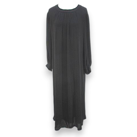 【中古】インゲボルグ INGEBORG 長袖 ロング丈 フレアワンピース ワンピース 3 黒系 ブラック リボン 裏地 レディース