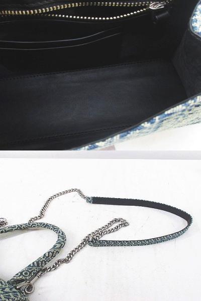【中古】マークジェイコブス MARC JACOBS  THE MINI TOP HANDLE  ハンド ショルダー 2WAYバッグ チェーン総柄_8