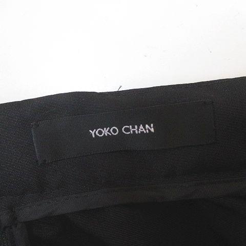 【中古】ヨーコチャン YOKO CHAN YCS-124-088 ミニ丈 フレアスカート F 黒系 ブラック 無地 ギャザー 日本製 レディース_2