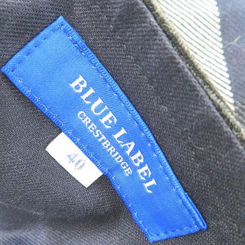 【中古】バーバリーブルーレーベル BURBERRY BLUE LABEL 膝丈 スコート 40 米国海軍 毛 毛糸 ボックス席筋目