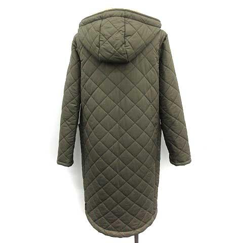 中古 トラディショナルウェザーウェア キルティングコート ロング 裏地ボア フード付き 36 カーキの通販はau Pay マーケット ブランド古着のベクトル