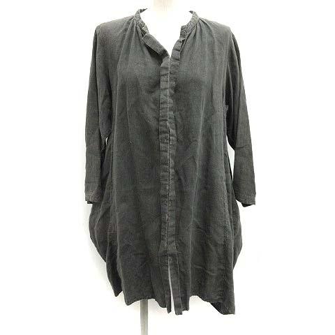 中古 ネストローブ Nest Robe ワンピース ひざ丈 長袖 リネン チャコールグレー Mf36 レディースの通販はau Pay マーケット ブランド古着のベクトル
