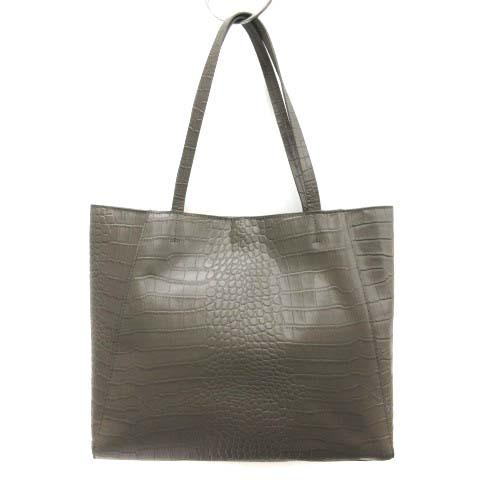 中古 ユナイテッドアローズ United Arrows トートバッグ レザー クロコ型押し グレー Ek レディースの通販はau Pay マーケット ブランド古着のベクトル