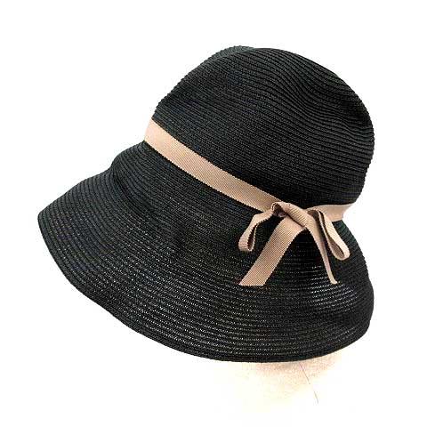 中古 カシラ Ca4la マチュアーハ Mature Ha 麦わら帽子 ストローハット つば広 リボン 黒 ブラック Ym レディースの通販はau Pay マーケット ブランド古着のベクトル