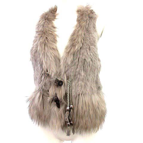 中古 ダイアグラム グレースコンチネンタル Diagram ベスト ラビットファー ラクーン 36 グレージュ Gの通販はau Pay マーケット ブランド古着のベクトル