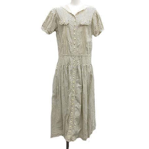 中古 ピンクハウス ワンピース ロング マキシ セーラーカラー レース 半袖 ドット 水玉 アイボリー レディースの通販はau Pay マーケット ブランド古着のベクトル