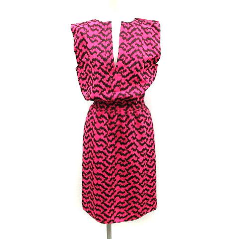 中古 バレンシアガ Balenciaga ワンピース ひざ丈 ノースリーブ 総柄 総柄 34 ピンク 黒 Nt8 レディースの通販はau Pay マーケット ブランド古着のベクトル