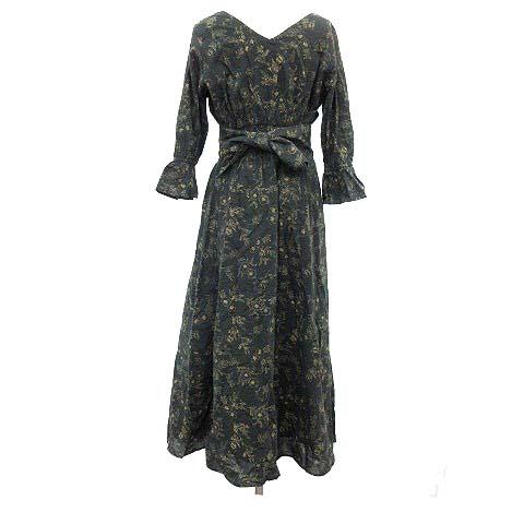 中古 アメリヴィンテージ Ameri Vintage ワンピース Caroline Retro Dress ロング Vネック 七分袖 黒 G の通販はau Pay マーケット ブランド古着のベクトル