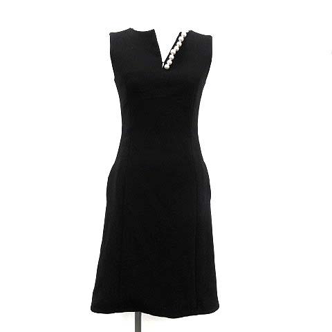 中古 ヨーコチャン Yoko Chan ワンピース ドレス ノースリーブ ひざ丈 パール フレア 36 S 紺 ネイビー レディースの通販はau Pay マーケット ブランド古着のベクトル