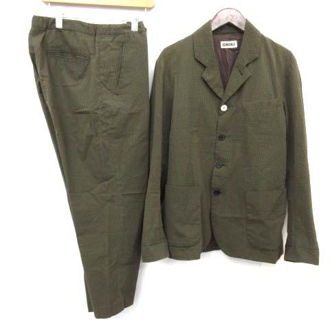 中古 オニキ Oniki M セットアップ スーツ テーラードジャケット パンツ シルク混 シアサッカー カーキ メンズの通販はau Pay マーケット ブランド古着のベクトル