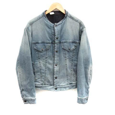 中古 ミスターハリウッド Gジャン ジージャン デニムジャケット ノーカラー 内側ボア 中綿 38 M 水色 メンズの通販はau Pay マーケット ブランド古着のベクトル