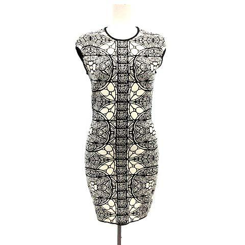 中古 アレキサンダーマックイーン ワンピース ニット ジャガード タイト ノースリーブ ウール Xs 白 黒 Gの通販はau Pay マーケット ブランド古着のベクトル