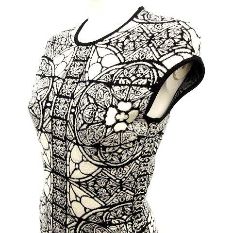 中古 アレキサンダーマックイーン ワンピース ニット ジャガード タイト ノースリーブ ウール Xs 白 黒 Gの通販はau Pay マーケット ブランド古着のベクトル