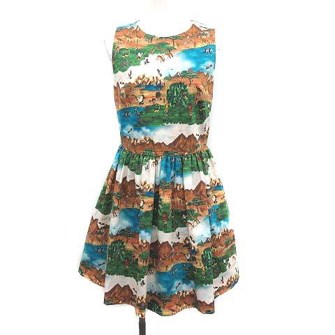 中古 アリスオリビア Alice Olivia ワンピース フレア ミニ ノースリーブ サファリ柄 総柄 2 M マルチカラーの通販はau Pay マーケット ブランド古着のベクトル
