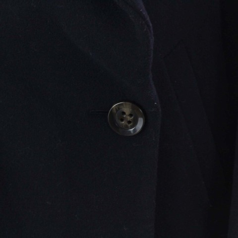 【中古】エンフォルド ENFOLD 18AW ウールリバーモッサショートドルマンコート アウター ウール 38 M 紺 レディース|au PAY マーケット