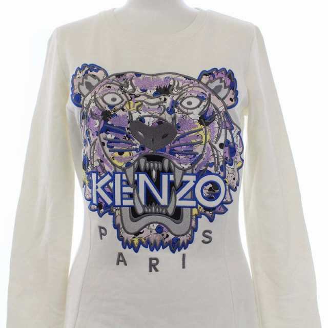 中古】ケンゾー KENZO スウェットワンピース 長袖 ひざ丈 タイガー刺繍