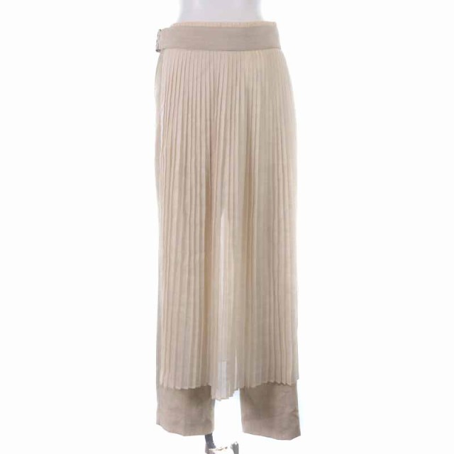 中古】HYKE LAYERED PLEATED SKIRT WITH PANTS ロングパンツ プリーツ