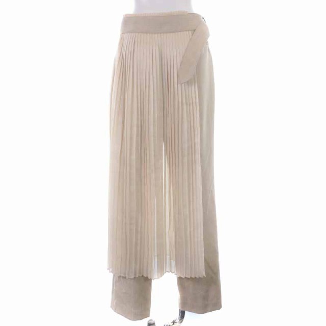 中古】HYKE LAYERED PLEATED SKIRT WITH PANTS ロングパンツ プリーツ