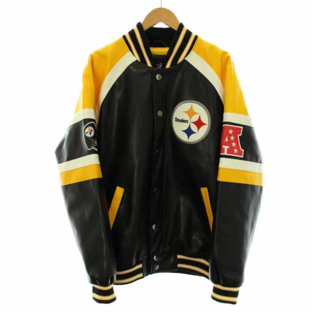 中古】NFL PITTSBURGH STEELERS フェイクレザーアワードジャケット