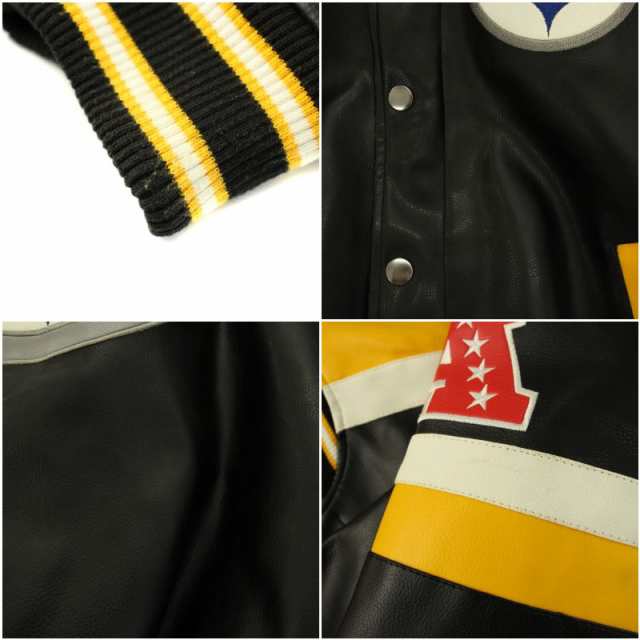 中古】NFL PITTSBURGH STEELERS フェイクレザーアワードジャケット