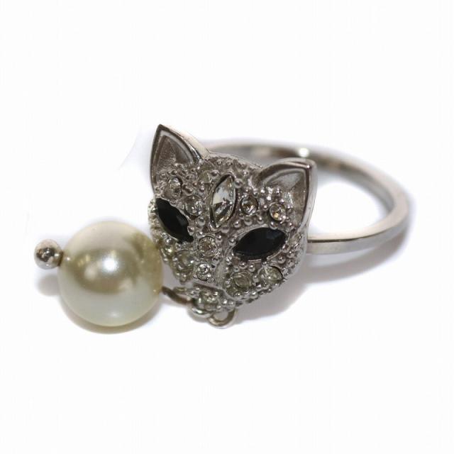 中古 ミュウミュウ Miumiu 指輪 リング 猫モチーフ キャット 11号 925 パール クリスタル シルバー 白 ホワイトの通販はau Pay マーケット ブランド古着のベクトル