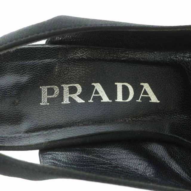 安い販売品 PRADA ニットファブリック スクエアトゥ チャンキーヒール