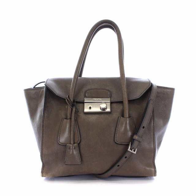 中古】プラダ PRADA ハンドバッグ トートバッグ ショルダーバッグ 2WAY ...