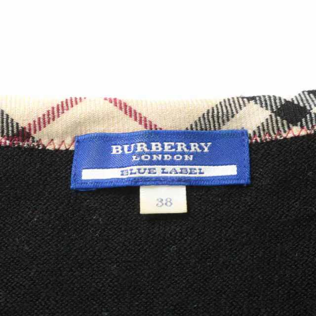 BURBERRY BLUE LABEL ロゴ刺繍 バーバリー カーディガン - 通販