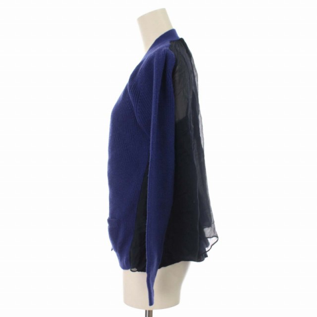 中古】サカイラック sacai luck カーディガン ニット 切替 シアー