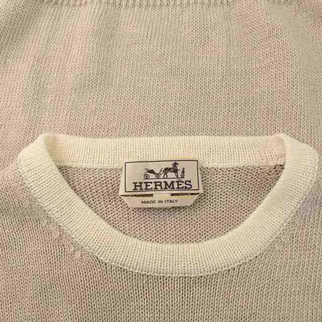 中古】エルメス HERMES PULL COL ROND サマーニット カットソー リネン