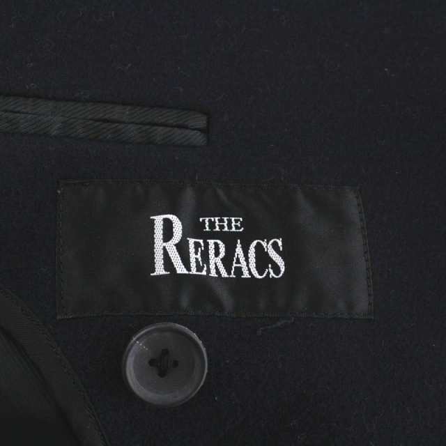 【中古】ザ リラクス THE RERACS チェスターコート ロング丈 ウール シルク 絹 アウター 36 S 紺｜au PAY マーケット