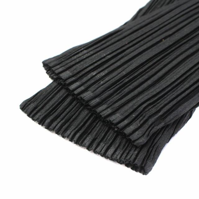 【中古】プリーツプリーズ PLEATS PLEASE イッセイミヤケ カーディガン ブラウス 長袖 プリーツ フリル 3 L 黒の通販は