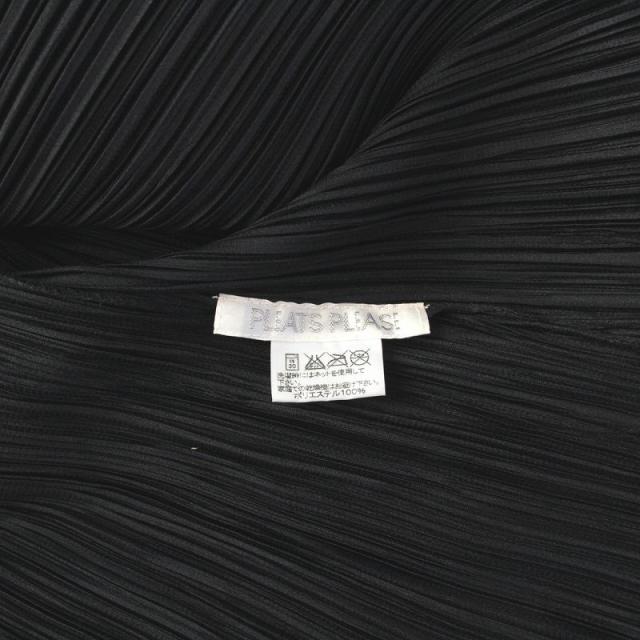 【中古】プリーツプリーズ PLEATS PLEASE イッセイミヤケ カーディガン ブラウス 長袖 プリーツ フリル 3 L 黒の通販は
