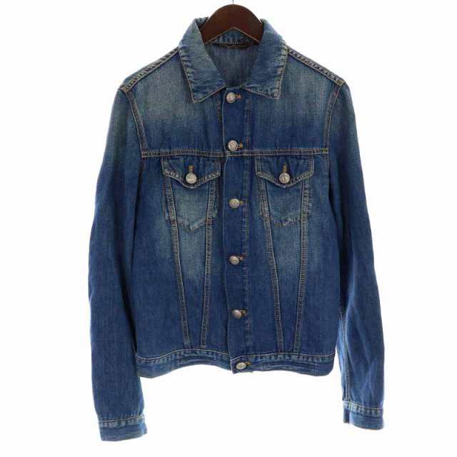 【中古】ヤコブコーエン JACOB COHEN JEANS ジージャン Gジャン デニムジャケット リネン混 S 青 ブルー J804 メンズ｜au  PAY マーケット