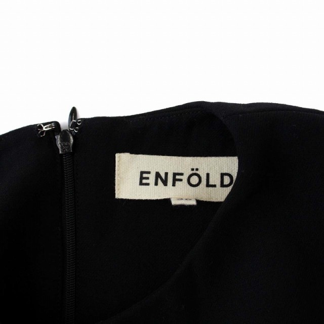 中古】エンフォルド ENFOLD ノースリーブワンピース ひざ丈 ウール ...