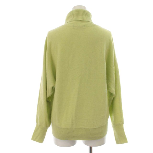 【中古】green label relaxing ニット カットソー タートルネック アンゴラ混 ドルマンスリーブ 長袖 M 黄緑｜au PAY  マーケット