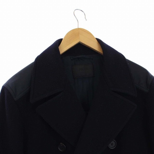 【中古】プラダ PRADA 2012年製 ピーコート Pコート アウター ショート丈 切替 46 S 紺 ネイビー /KH メンズ｜au PAY  マーケット