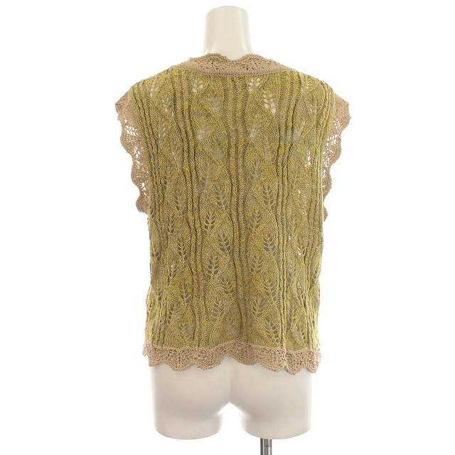 中古】マメ Mame Kurogouchi 19SS ニット ベスト Silk Linen Knit Tops ...