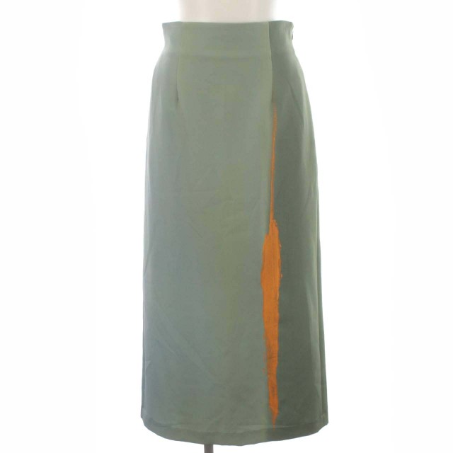 【中古】未使用品 アメリヴィンテージ タグ付き 22SS SUNSET ART PAINT SKIRT タイトスカート ロング M 緑 青｜au  PAY マーケット