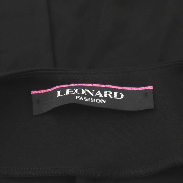 LEONARD レオナールファッション　ノーカラージャケット　黒