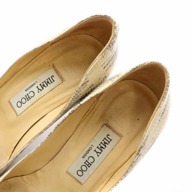 中古】ジミーチュウ JIMMY CHOO パンプス ハイヒール リザード型押し