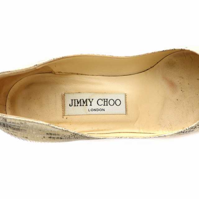 中古】ジミーチュウ JIMMY CHOO パンプス ハイヒール リザード型押し