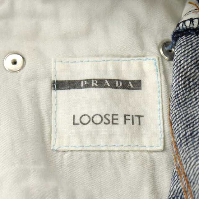 中古】プラダ PRADA LOOSE FIT デニムパンツ ジーンズ ジーパン ボタン