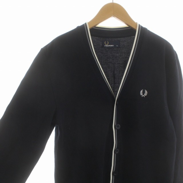 中古】フレッドペリー FRED PERRY カーディガン ニット Vネック ロゴ ...