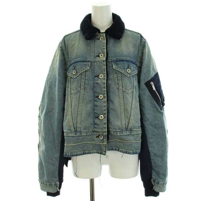 中古】サカイ sacai MA-1 デニムジャケット ジージャン ドッキング