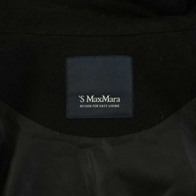 【中古】Sマックスマーラ 'S Max Mara ポンチョ ケープ アウター ハイネック ウール カシミヤ混 42 L 黒 レディース｜au PAY  マーケット