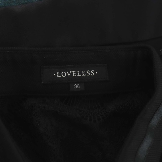 中古】未使用品 ラブレス LOVELESS ワンピース ひざ丈 切替 レース