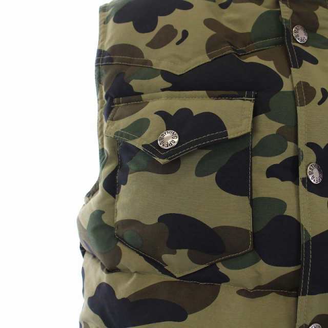 中古】アベイシングエイプ A BATHING APE ダウンベスト アウター 迷彩